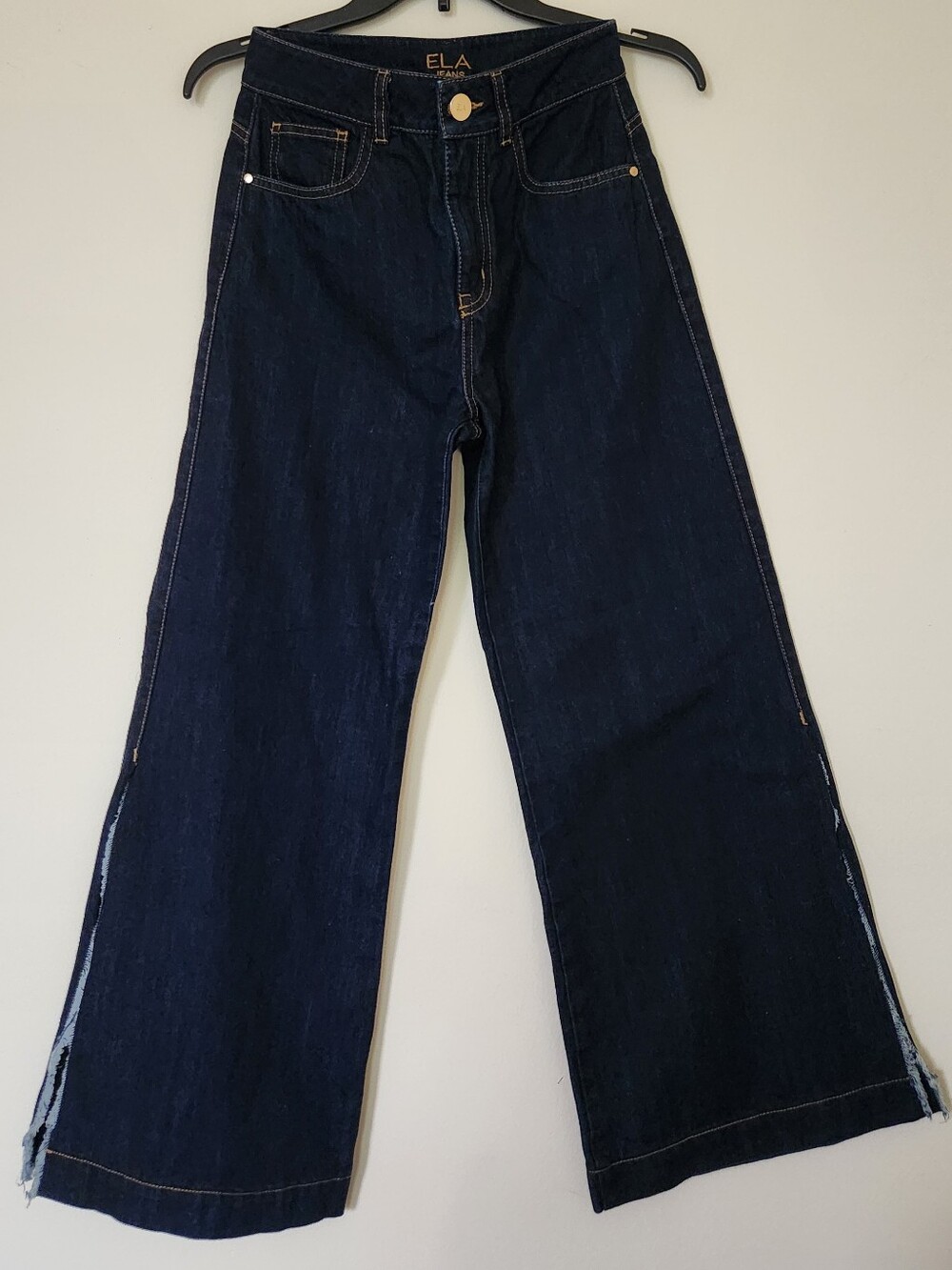 ELA Dark Indigo Wide-Leg Jeans